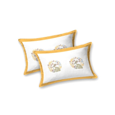 Primrose Yellow Palm Oasis King Size Pure Cotton Bedsheet
