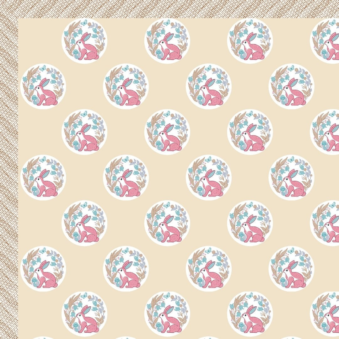 Latte Beige Palm Oasis King Size Pure Cotton Bedsheet