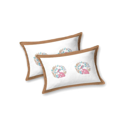Latte Beige Palm Oasis King Size Pure Cotton Bedsheet