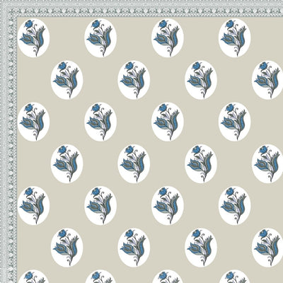 Sage Green Winter Wonderland King Size Pure Cotton Bedsheet