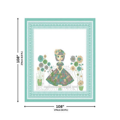 Petal Green King Size Pure Cotton Bedsheet