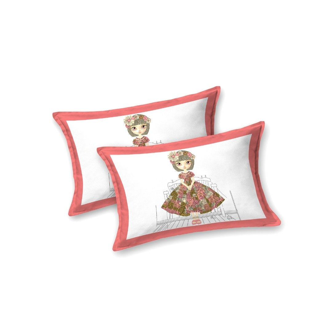 Fresh Peach King Size Pure Cotton Bedsheet
