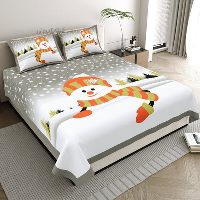 Ash Grey King Size Pure Cotton Bedsheet