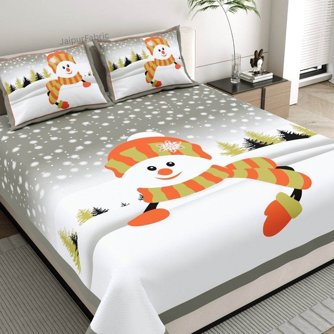Ash Grey King Size Pure Cotton Bedsheet