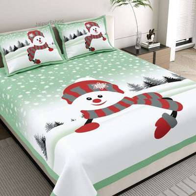 Pine Green King Size Pure Cotton Bedsheet
