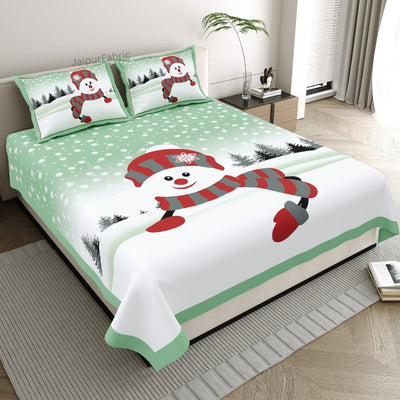 Pine Green King Size Pure Cotton Bedsheet