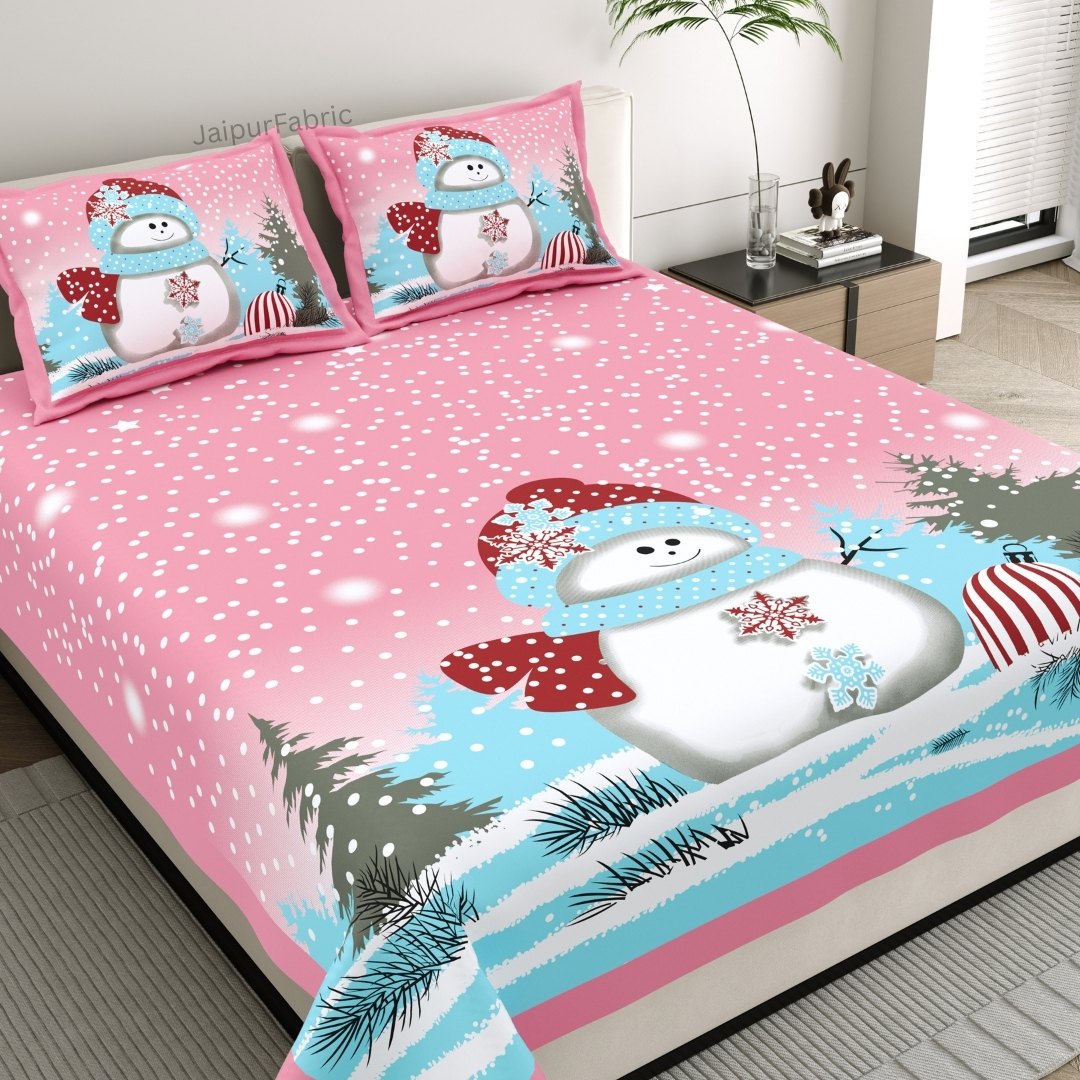 Rose Pink King Size Pure Cotton Bedsheet