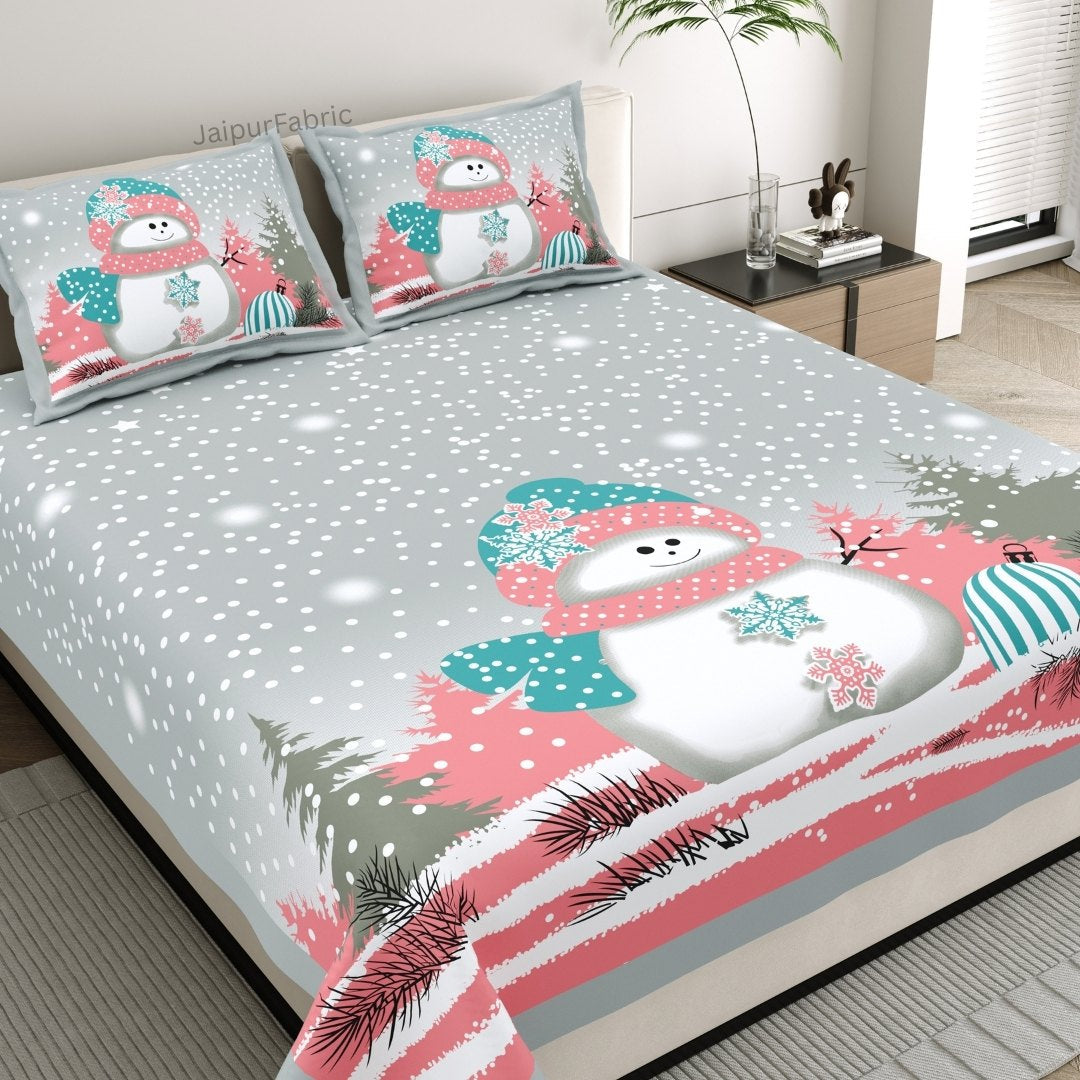 Grey Ice King Size Pure Cotton Bedsheet