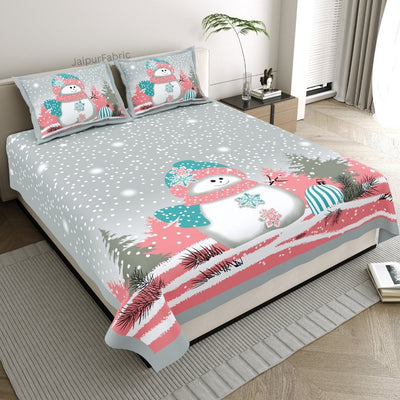 Ice Blue King Size Pure Cotton Bedsheet