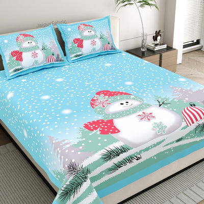 Mist Blue King Size Pure Cotton Bedsheet