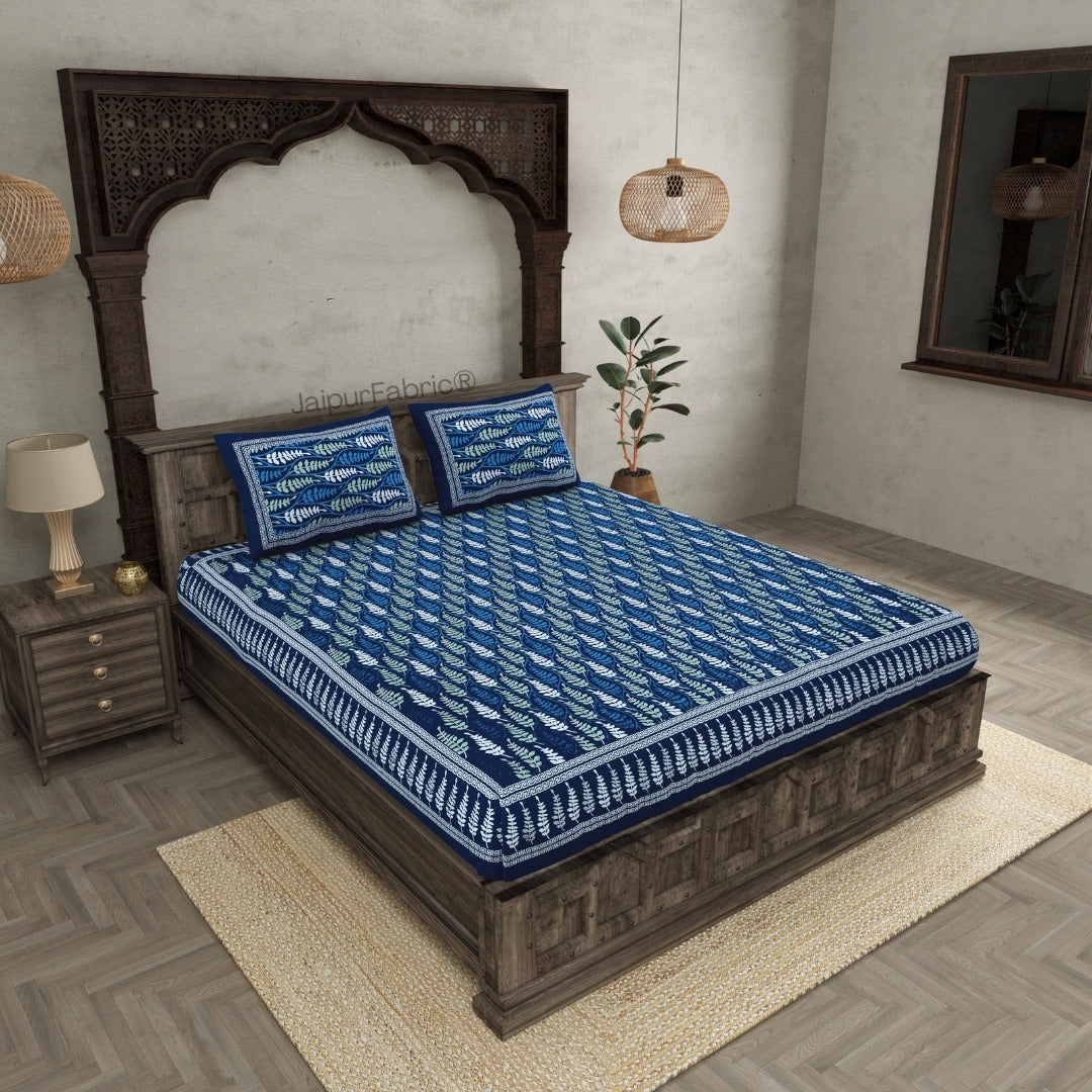 Royal Mandala Midnight Blue King Size Bed Sheet