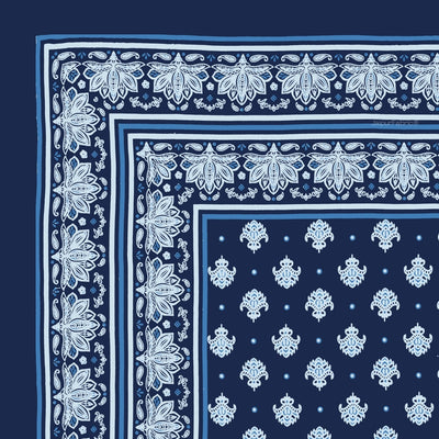 Classic Mango Buti Deep Navy King Size Bed Sheet