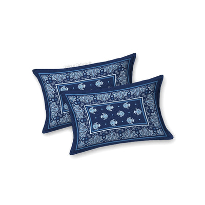 Classic Mango Buti Deep Navy King Size Bed Sheet