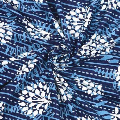 Geometric Star Lattice Ink Blue King Size Bed Sheet