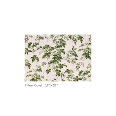 Green Leafy Vine Floral Pure Cotton King Size Bedsheet