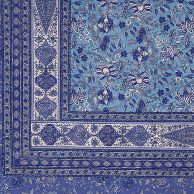 Indigo Blue Classic Royal Buti Pure Cotton King Size Bedsheet