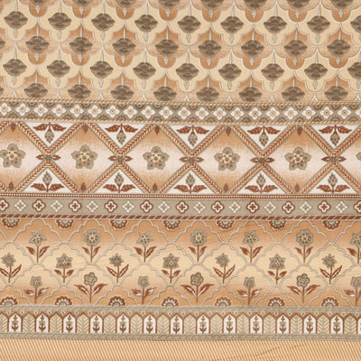 Sand & Ochre Heritage Arch Motif Pure Cotton King Size Bedsheet