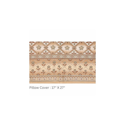Sand & Ochre Heritage Arch Motif Pure Cotton King Size Bedsheet