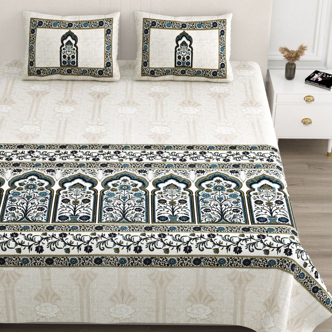 Neel Jharokha Pure Cotton Festive King Size Bedsheet