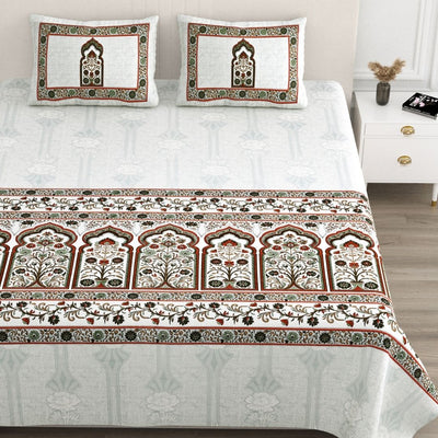 Gulnaar Jharokha Pure Cotton Festive King Size Bedsheet