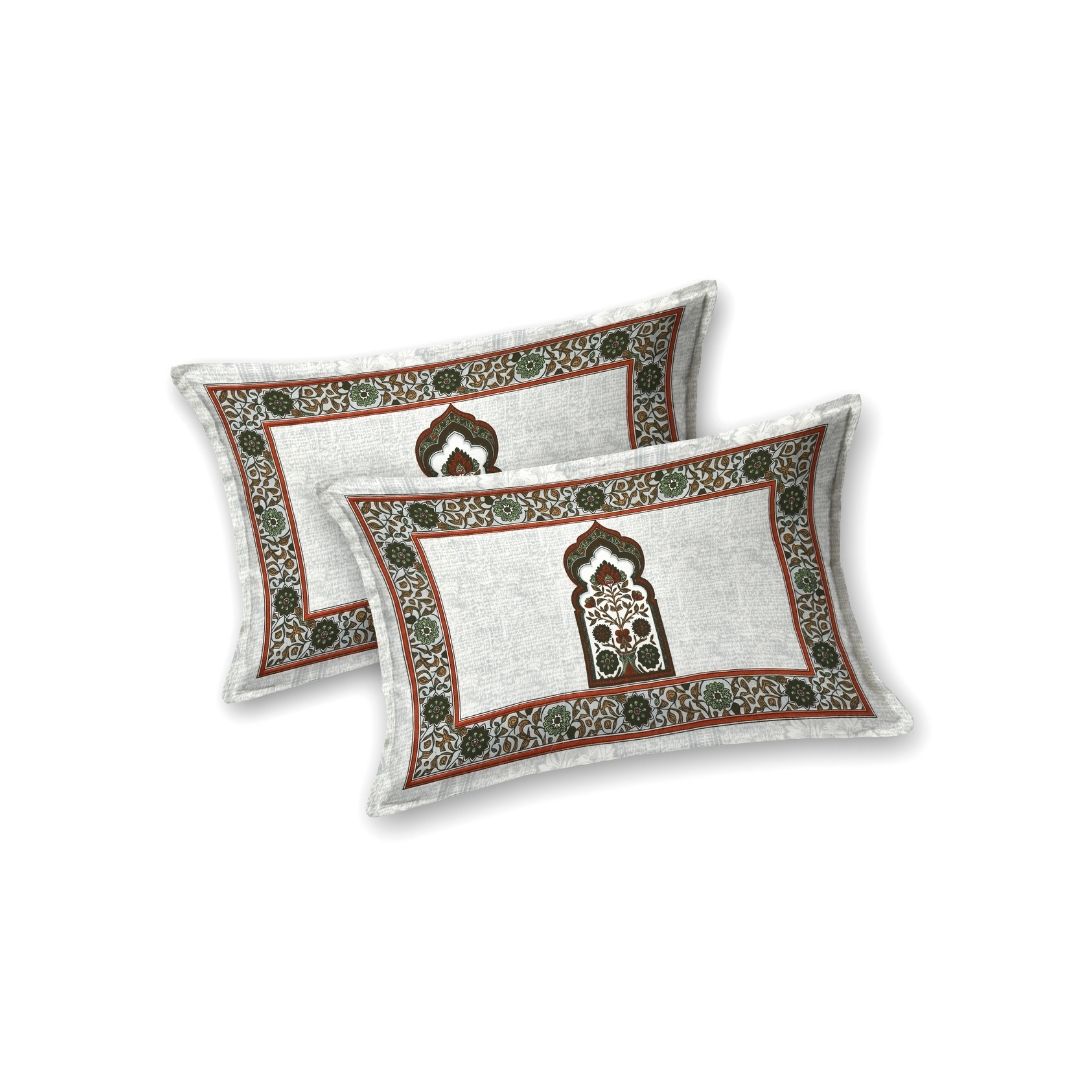 Gulnaar Jharokha Pure Cotton Festive King Size Bedsheet