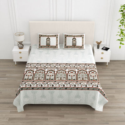 Gulnaar Jharokha Pure Cotton Festive King Size Bedsheet