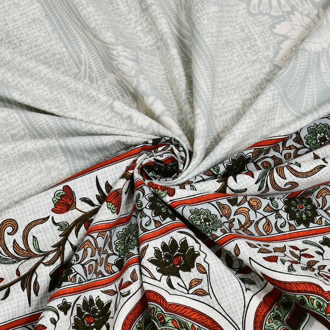 Gulnaar Jharokha Pure Cotton Festive King Size Bedsheet