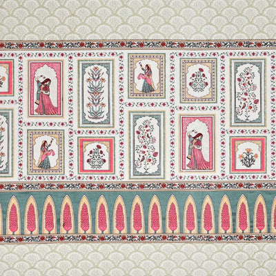 Gulabi Rajkumari Pure Cotton Festive King Size Bedsheet