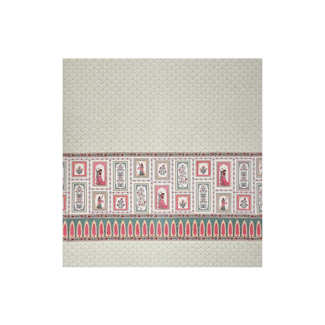 Gulabi Rajkumari Pure Cotton Festive King Size Bedsheet