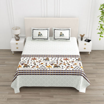 Neel Haathi Pure Cotton Festive King Size Bedsheet