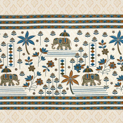 Bagh-e-Haathi Pure Cotton Festive King Size Bedsheet