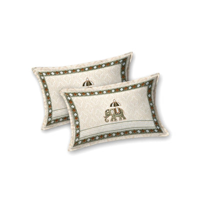 Bagh-e-Haathi Pure Cotton Festive King Size Bedsheet