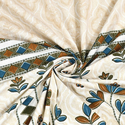 Bagh-e-Haathi Pure Cotton Festive King Size Bedsheet