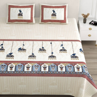 Mayur Jharokha Pure Cotton Festive King Size Bedsheet