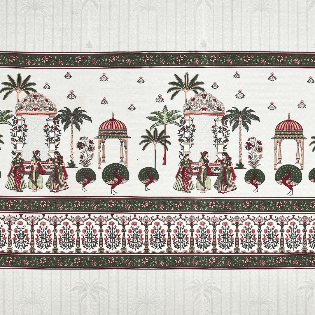 Rajwadi Utsav Pure Cotton Festive King Size Bedsheet