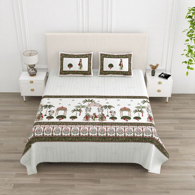 Rajwadi Utsav Pure Cotton Festive King Size Bedsheet