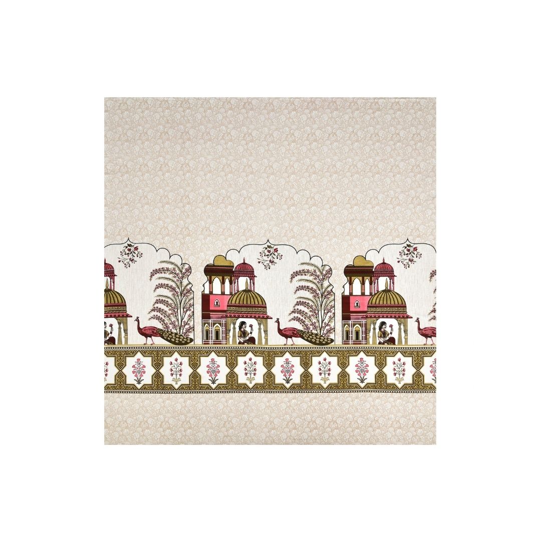 Gulabi Rajmahal Pure Cotton Festive King Size Bedsheet