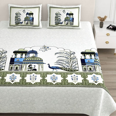 Hari Rajmahal Pure Cotton Festive King Size Bedsheet