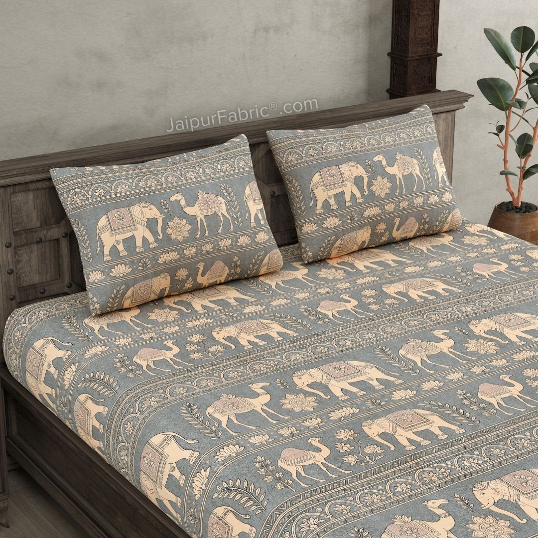 Sands of Rajasthan Queen Size Bedsheet