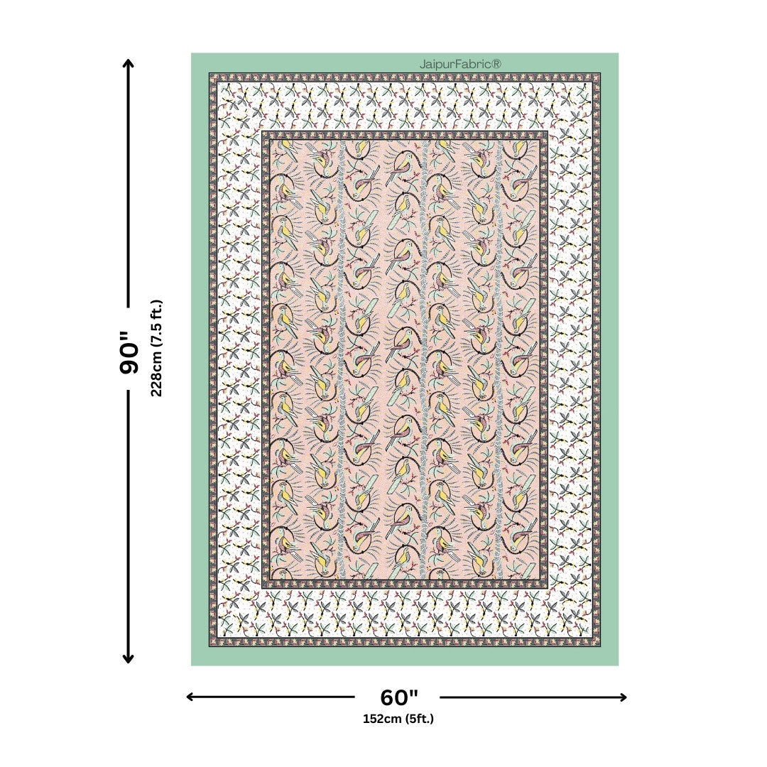 Camel Safari & Mughal Mosaic 240 TC Pure Cottong Single Bedsheet Combo