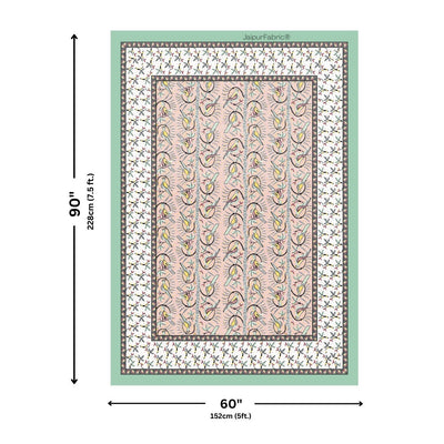 Camel Safari & Mughal Mosaic 240 TC Pure Cottong Single Bedsheet Combo