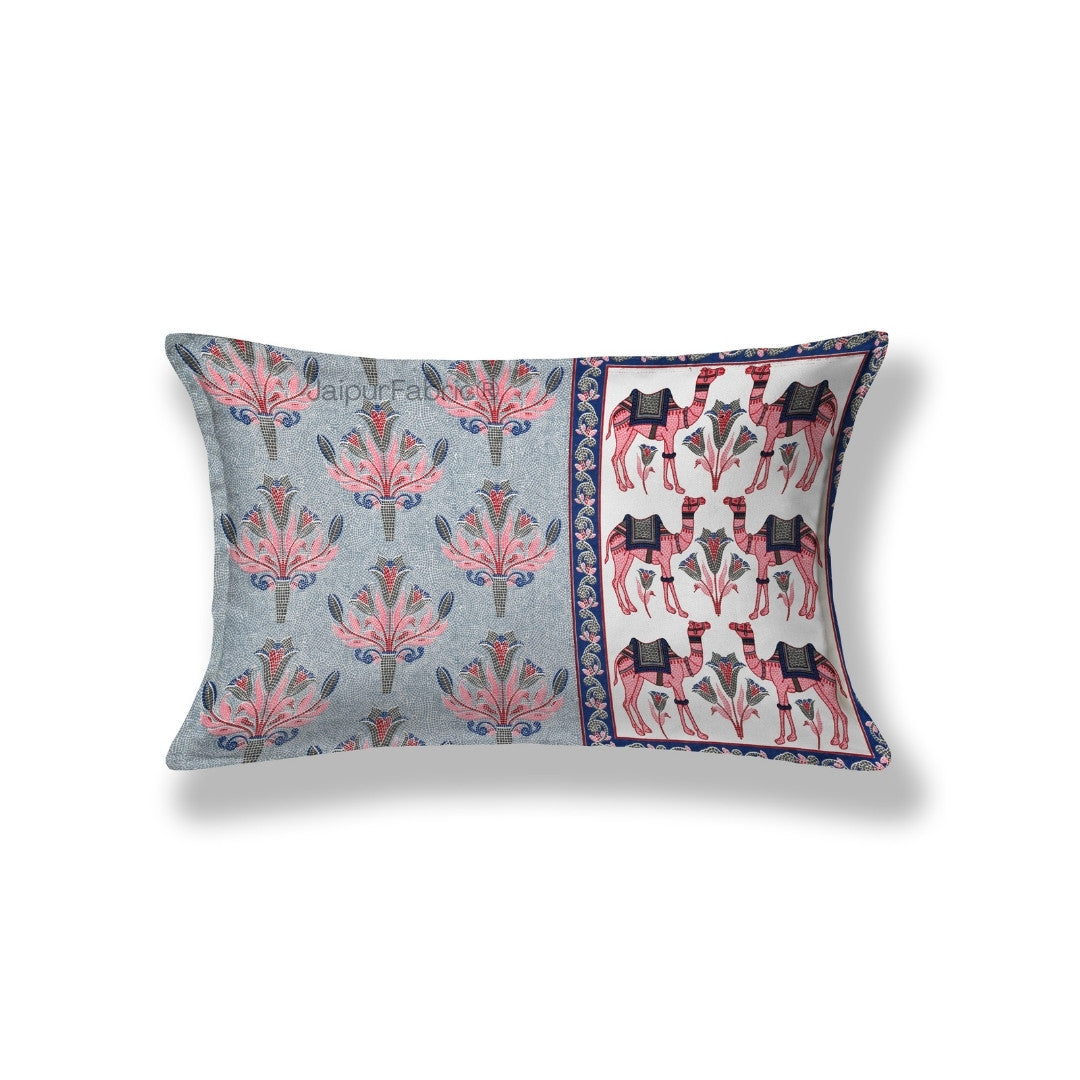 Floral Corsage Blue Pure Cotton Single Bedsheet