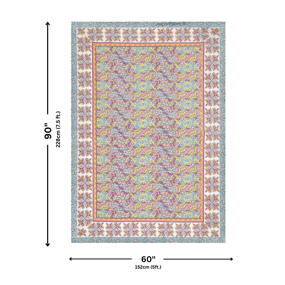 Amber Gold & Summer Lotus 240 TC Pure Cottong Single Bedsheet Combo