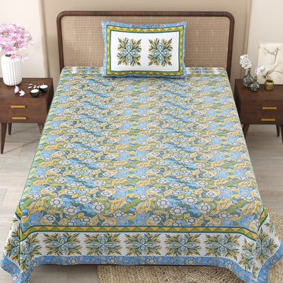 Tribal Trails & Pink Palace 240 TC Pure Cottong Single Bedsheet Combo