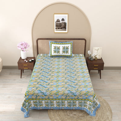 Tribal Trails & Pink Palace 240 TC Pure Cottong Single Bedsheet Combo