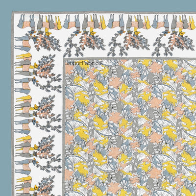 Amber Gold & Summer Lotus 240 TC Pure Cottong Single Bedsheet Combo