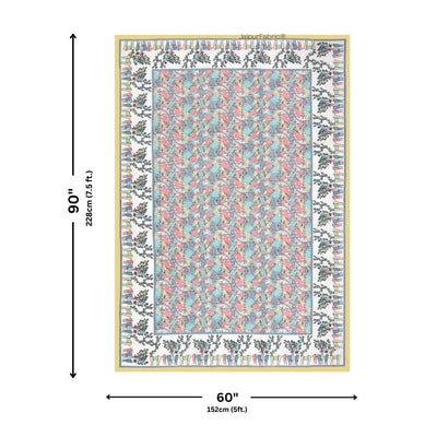 Deer Forest Colourful Pure Cotton Single Bed Bedsheet