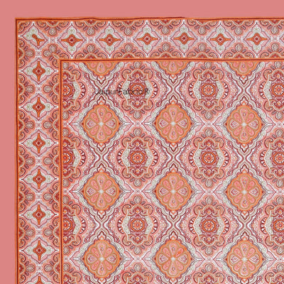 Ember Petals Coral Pink Pure Cotton Single Bedsheet