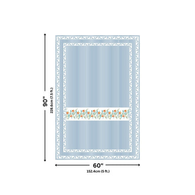 Blue Eco Friendly Pure Cotton Single BedSheet