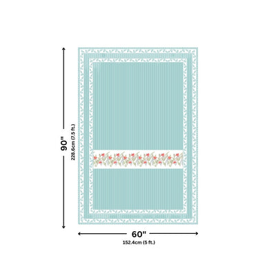 Sea Green Eco Friendly Pure Cotton Single BedSheet
